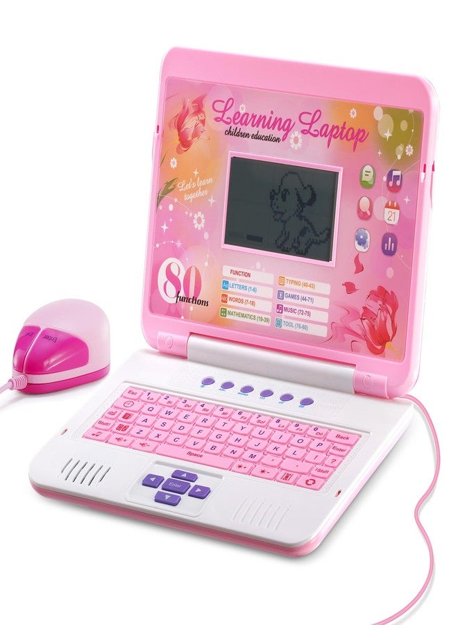 LESHITIAN Kids Laptop - 80 Learning Activities to Learn Alphabet, Words, Mathematics, Play Games and Music - Educational Learning Computer for Kids Ages 5+ - Image 1
